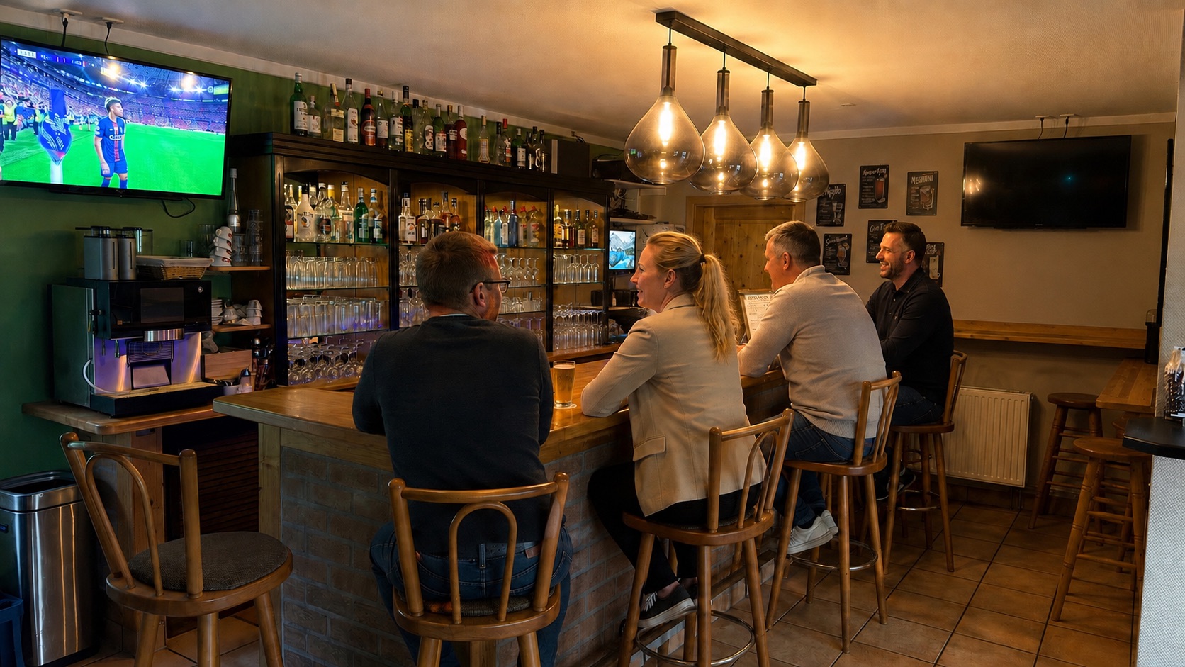 Gäste im Barbereich